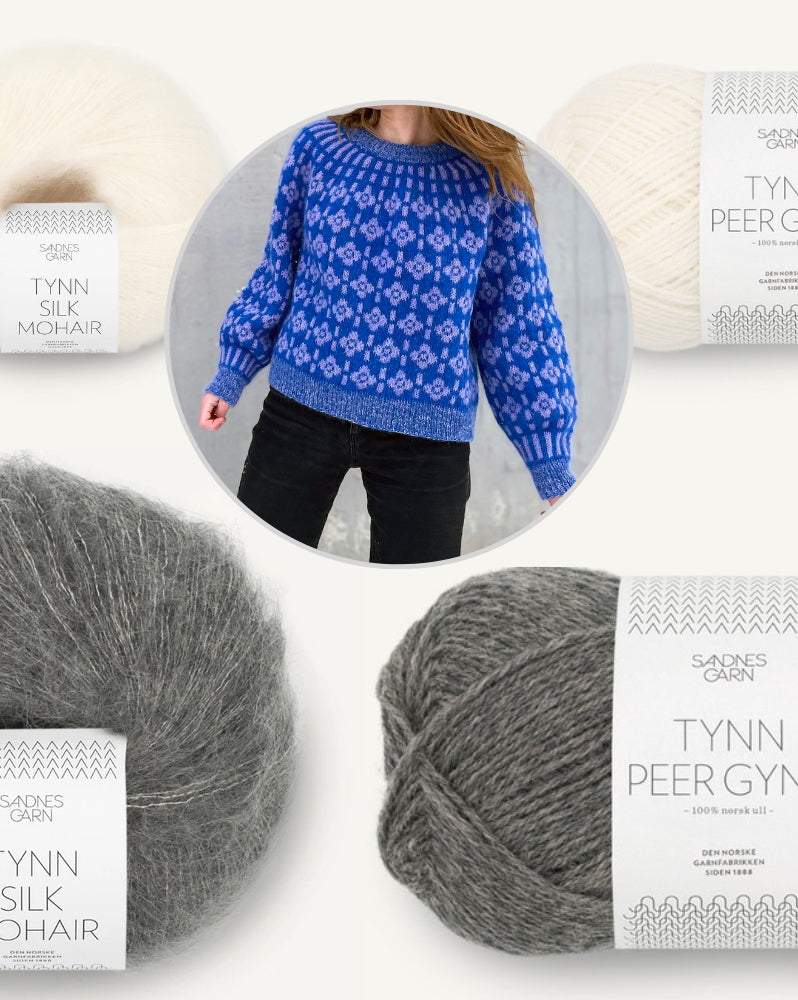 The Weststrand Sisters Majsan Sweater mit Tynn Peer Gynt und Tynn Silk Mohair von Sandnes Garn 7