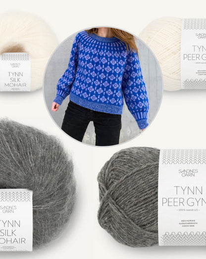 The Weststrand Sisters Majsan Sweater mit Tynn Peer Gynt und Tynn Silk Mohair von Sandnes Garn 7