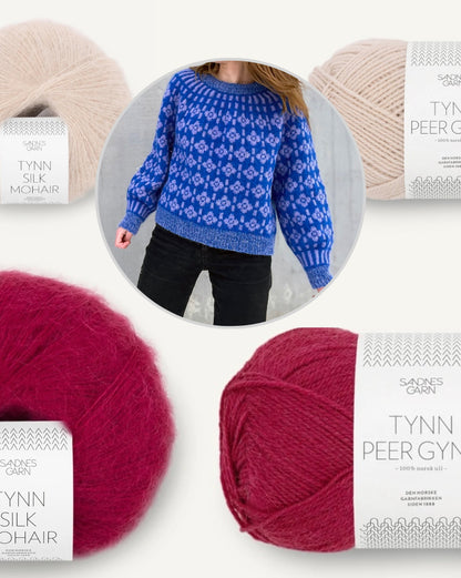 The Weststrand Sisters Majsan Sweater mit Tynn Peer Gynt und Tynn Silk Mohair von Sandnes Garn 8