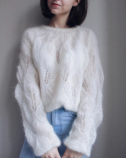 Masha Ziablikova, October Day Sweater aus Kidsilk Haze von Rowan cream