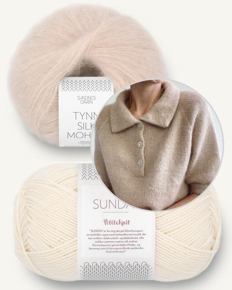 PetiteKnit Maude Tee mit Sunday by PetiteKnit und Tynn Silk Mohair von Sandnes Garn 8