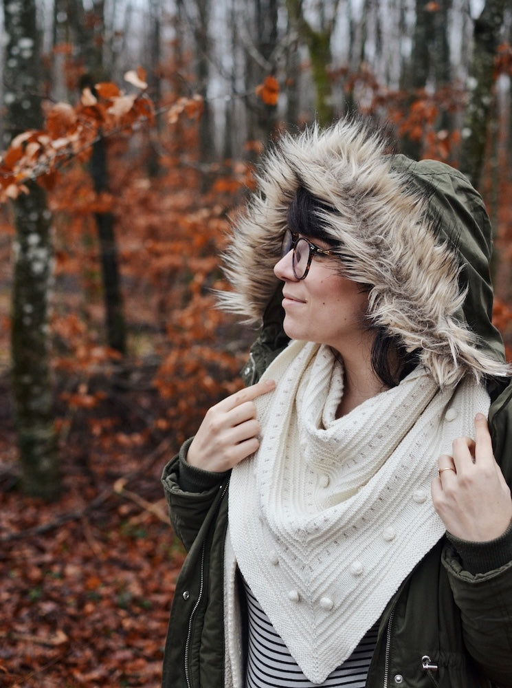 Tuch Brune von Melody Hoffmann mit Cheeky Merino Joy von Rosy Green Wool 3