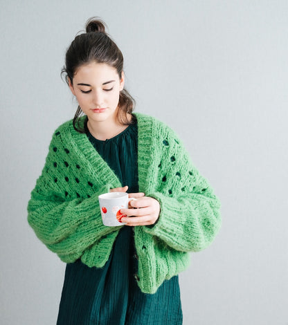 Polka Dot Cardi von Midori Hirose mit Borstet Alpakka 1