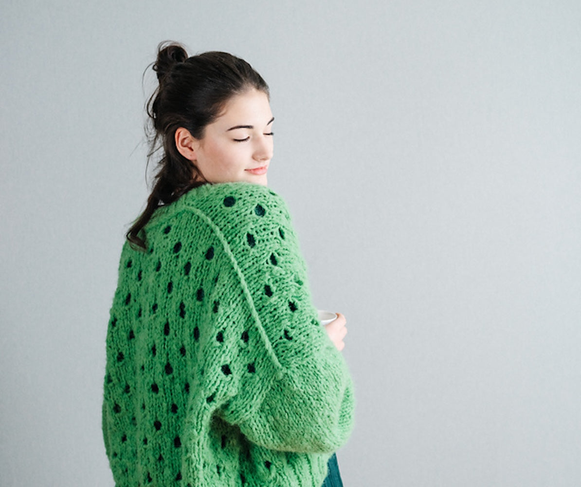 Polka Dot Cardi von Midori Hirose mit Borstet Alpakka 2