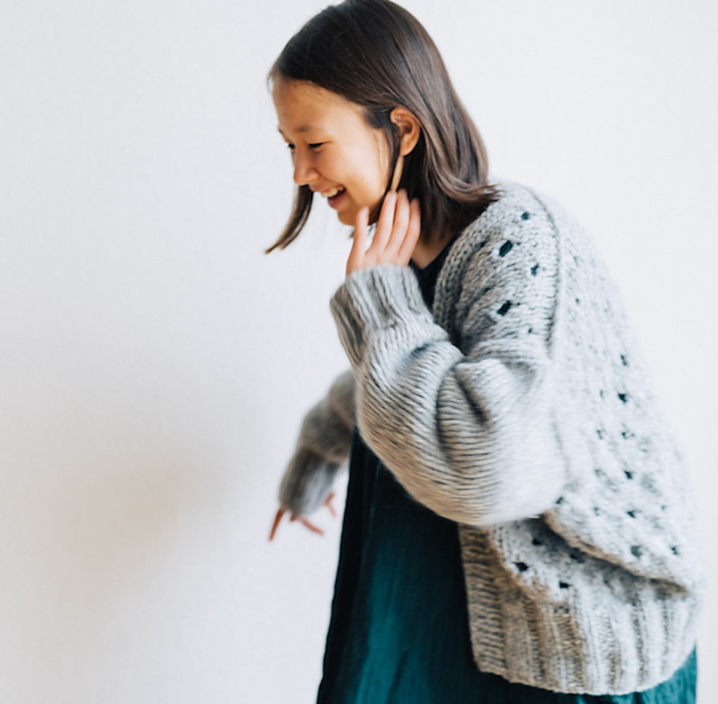 Polka Dot Cardi von Midori Hirose mit Borstet Alpakka 5