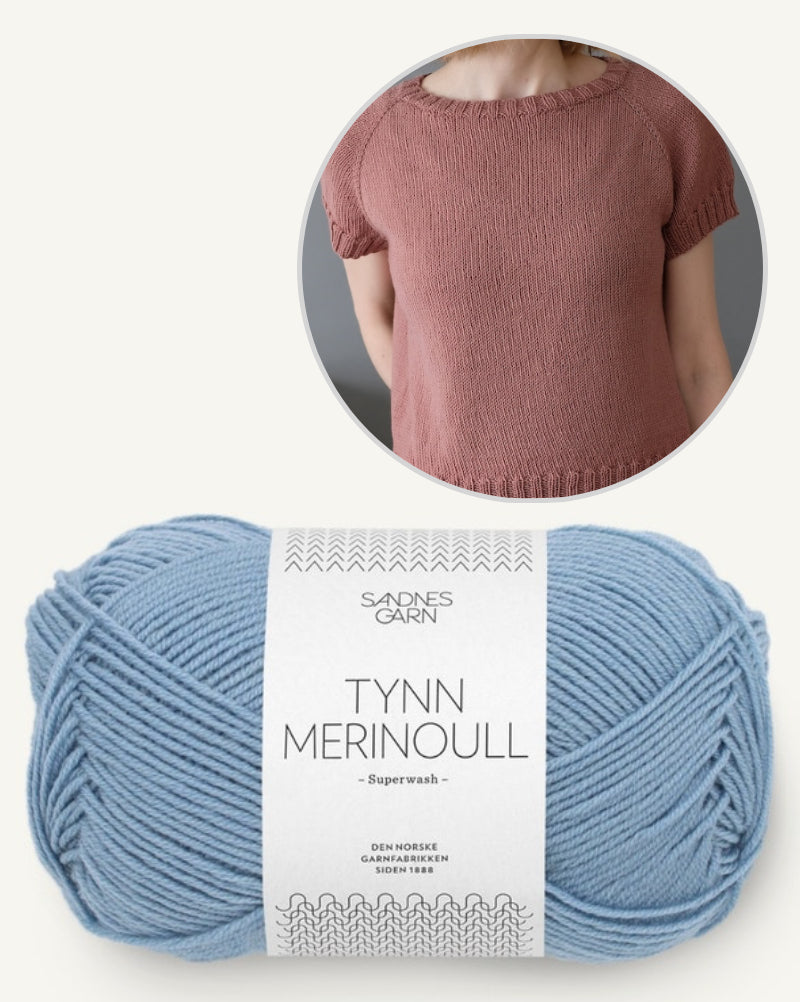 Minimalistic Tee von Suviknits mit Tynn Merinoull von Sandnes Garn 8