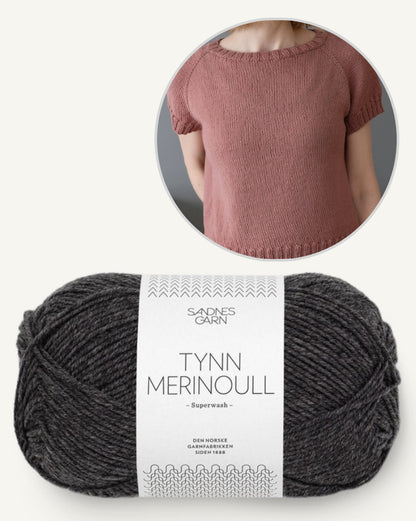 Minimalistic Tee von Suviknits mit Tynn Merinoull von Sandnes Garn 9