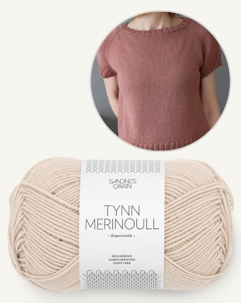 Minimalistic Tee von Suviknits mit Tynn Merinoull von Sandnes Garn 13