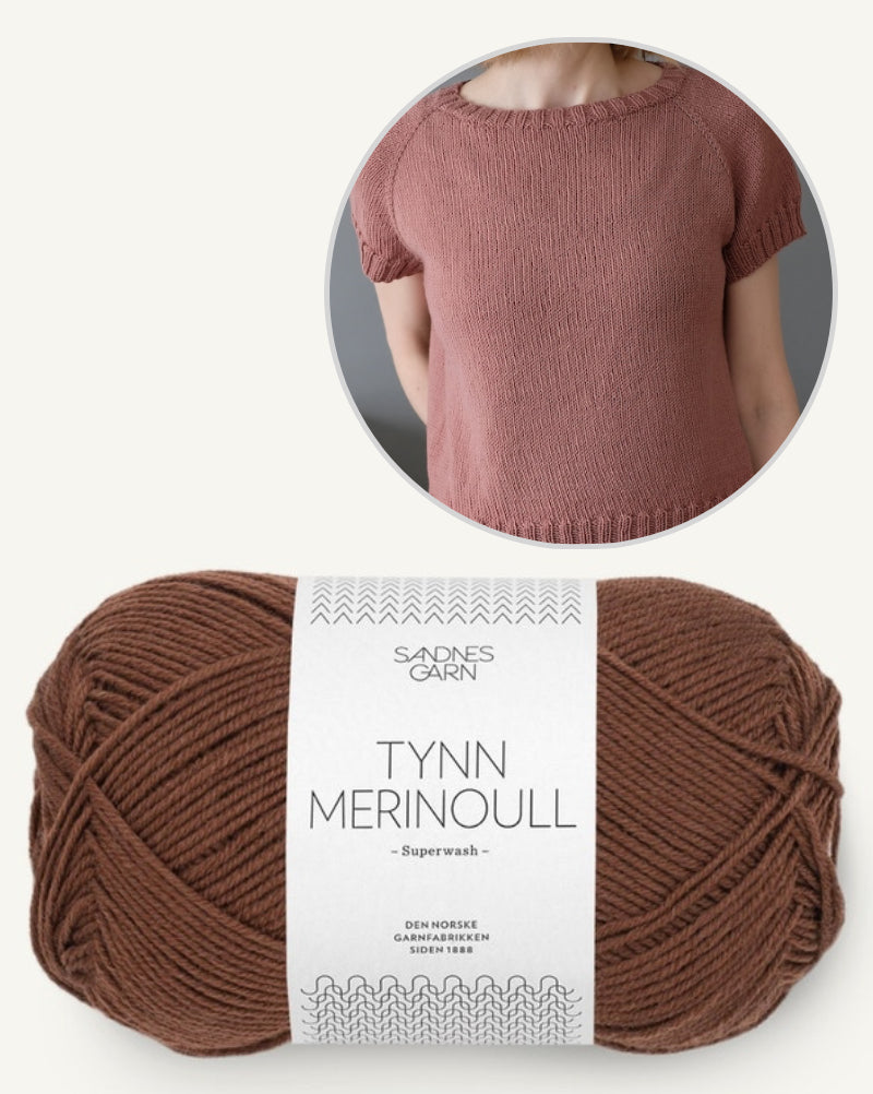 Minimalistic Tee von Suviknits mit Tynn Merinoull von Sandnes Garn 14