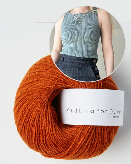 Mixed Rib Cami | Top mit Rippenmuster aus Merino von Knitting for Olive