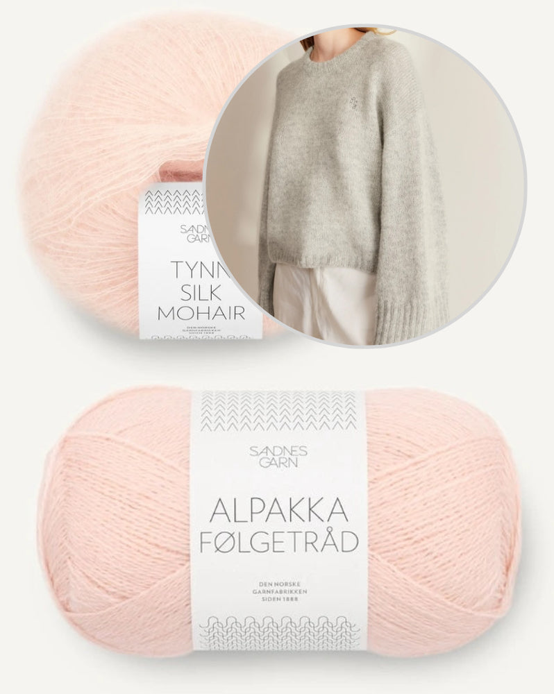 Sandnes Kollektion 2409 Molly Sweater mit Alpakka Folgetrad und Tynn Silk Mohair 9