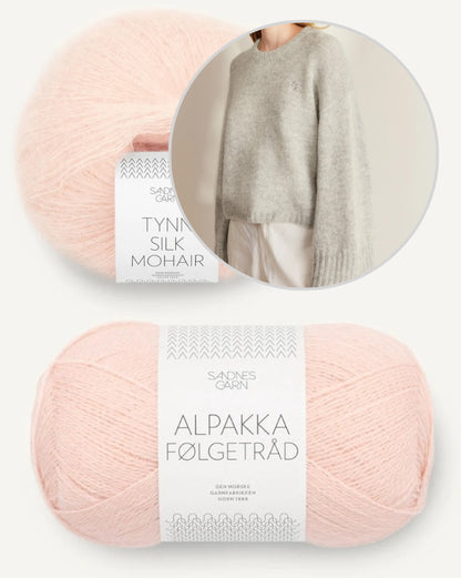 Sandnes Kollektion 2409 Molly Sweater mit Alpakka Folgetrad und Tynn Silk Mohair 9