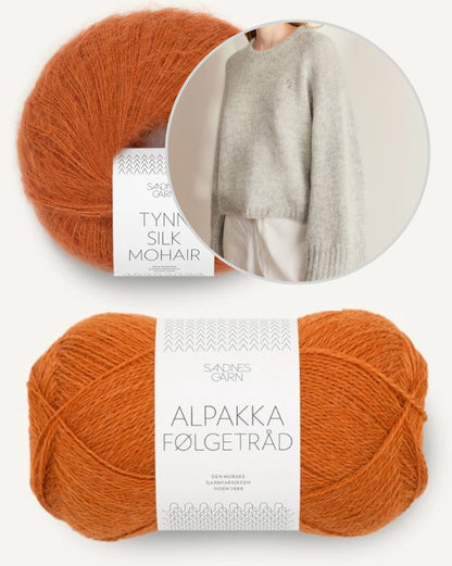 Sandnes Kollektion 2409 Molly Sweater mit Alpakka Folgetrad und Tynn Silk Mohair 8