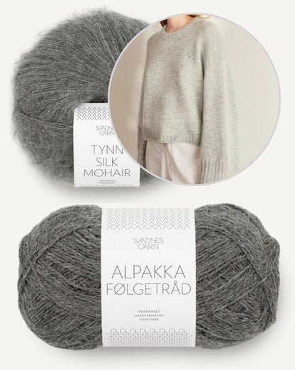 Sandnes Kollektion 2409 Molly Sweater mit Alpakka Folgetrad und Tynn Silk Mohair 7