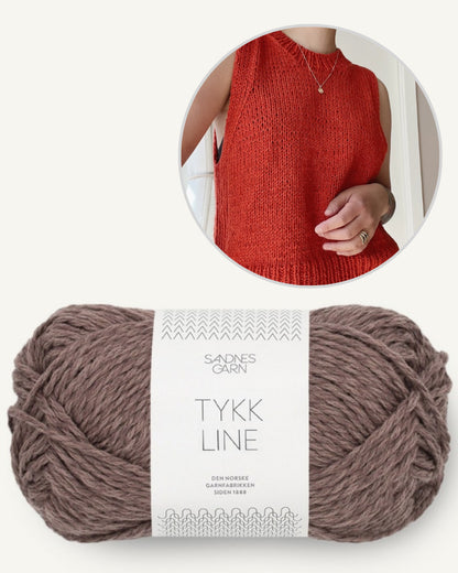 Novemberknits Montpellier Top mit Tykk Line von Sandnes Garn 7