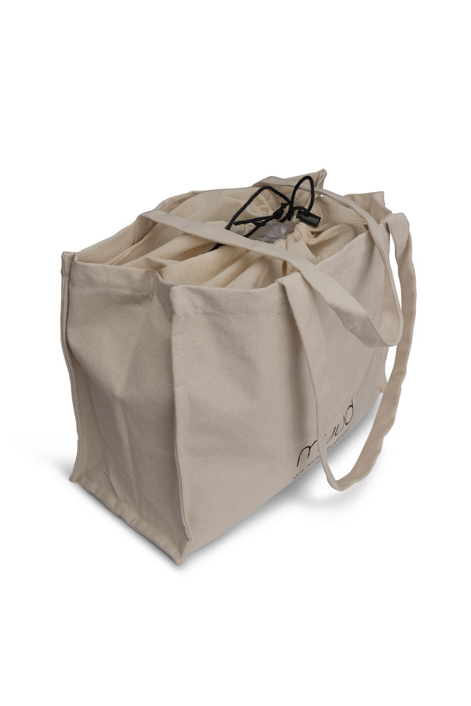 muud Recycled Shopper, beige,mit zugezogenem Band, geschlossen von oben