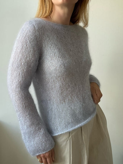 My Favourite Things Knitwear Blouse No 1 aus Tynn Silk Mohair hellblau