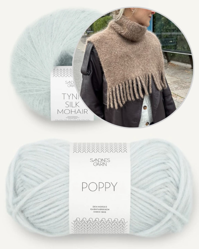 PetiteKnit Nora Neck mit Poppy und Tynn Silk Mohair von Sandnes Garn 13