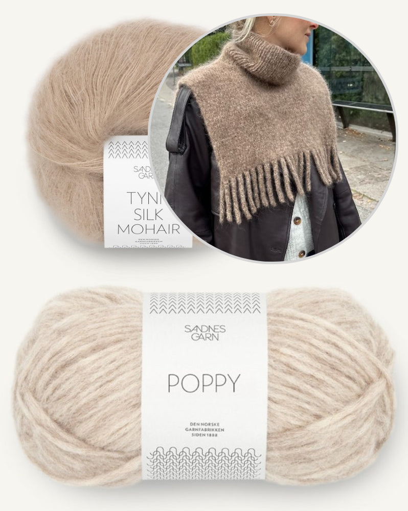 PetiteKnit Nora Neck mit Poppy und Tynn Silk Mohair von Sandnes Garn 7