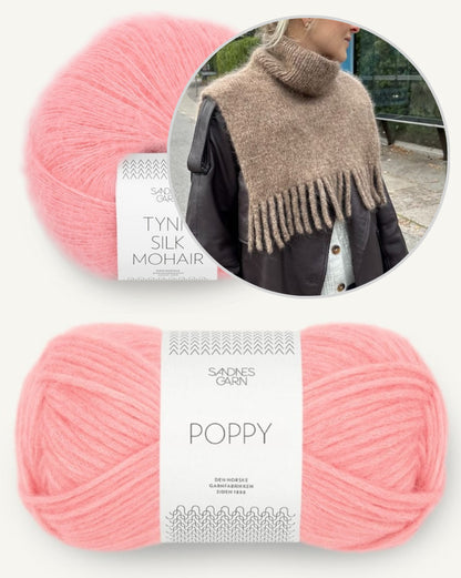 PetiteKnit Nora Neck mit Poppy und Tynn Silk Mohair von Sandnes Garn 14