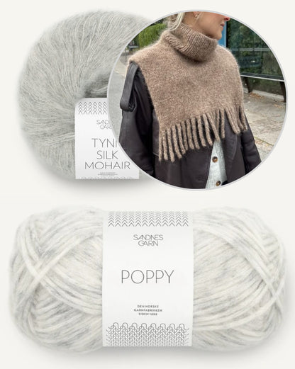 PetiteKnit Nora Neck mit Poppy und Tynn Silk Mohair von Sandnes Garn 10