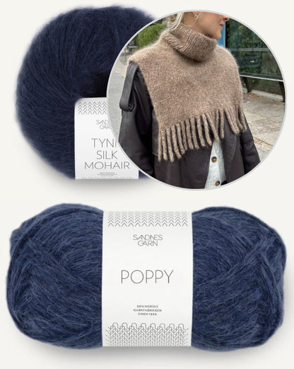 PetiteKnit Nora Neck mit Poppy und Tynn Silk Mohair von Sandnes Garn 12