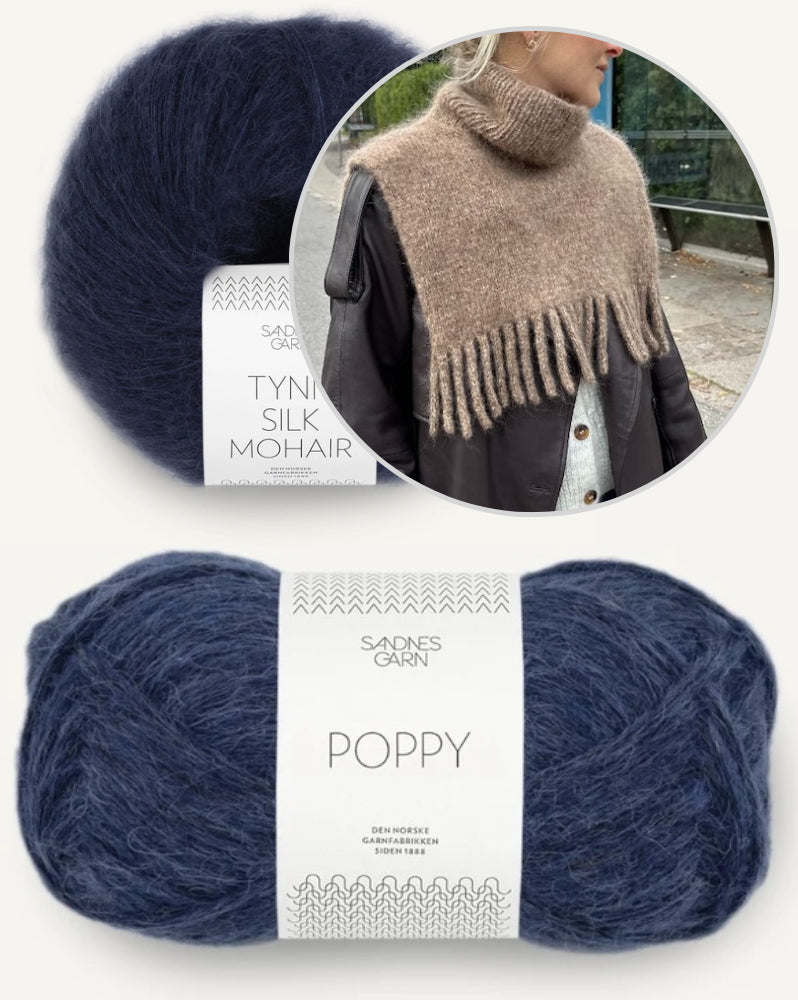 PetiteKnit Nora Neck mit Poppy und Tynn Silk Mohair von Sandnes Garn 12