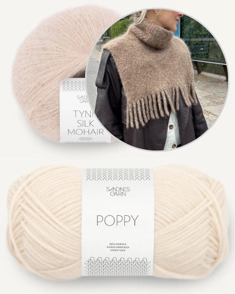 PetiteKnit Nora Neck mit Poppy und Tynn Silk Mohair von Sandnes Garn 8