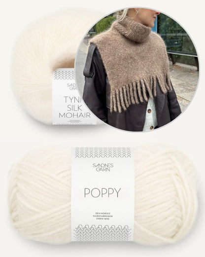 PetiteKnit Nora Neck mit Poppy und Tynn Silk Mohair von Sandnes Garn 11