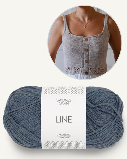 Nostalgia Top von Auguste Knit mit Gratisanleitung aus Line von Sandnes Garn 11