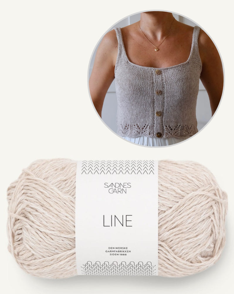 Nostalgia Top von Auguste Knit mit Gratisanleitung aus Line von Sandnes Garn 7