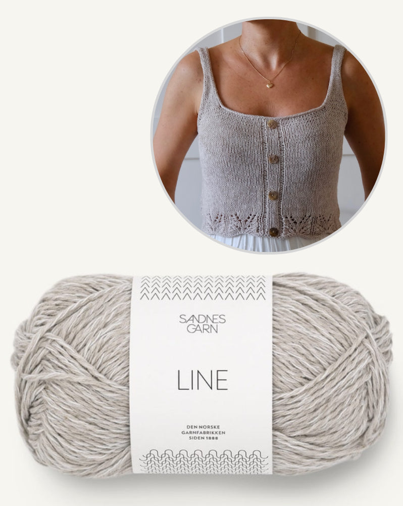 Nostalgia Top von Auguste Knit mit Gratisanleitung aus Line von Sandnes Garn 9