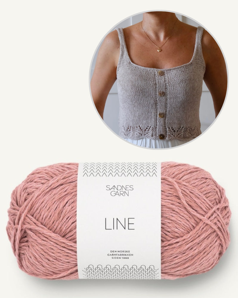 Nostalgia Top von Auguste Knit mit Gratisanleitung aus Line von Sandnes Garn 10