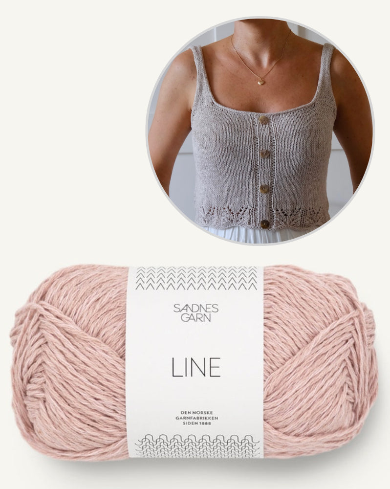 Nostalgia Top von Auguste Knit mit Gratisanleitung aus Line von Sandnes Garn 8