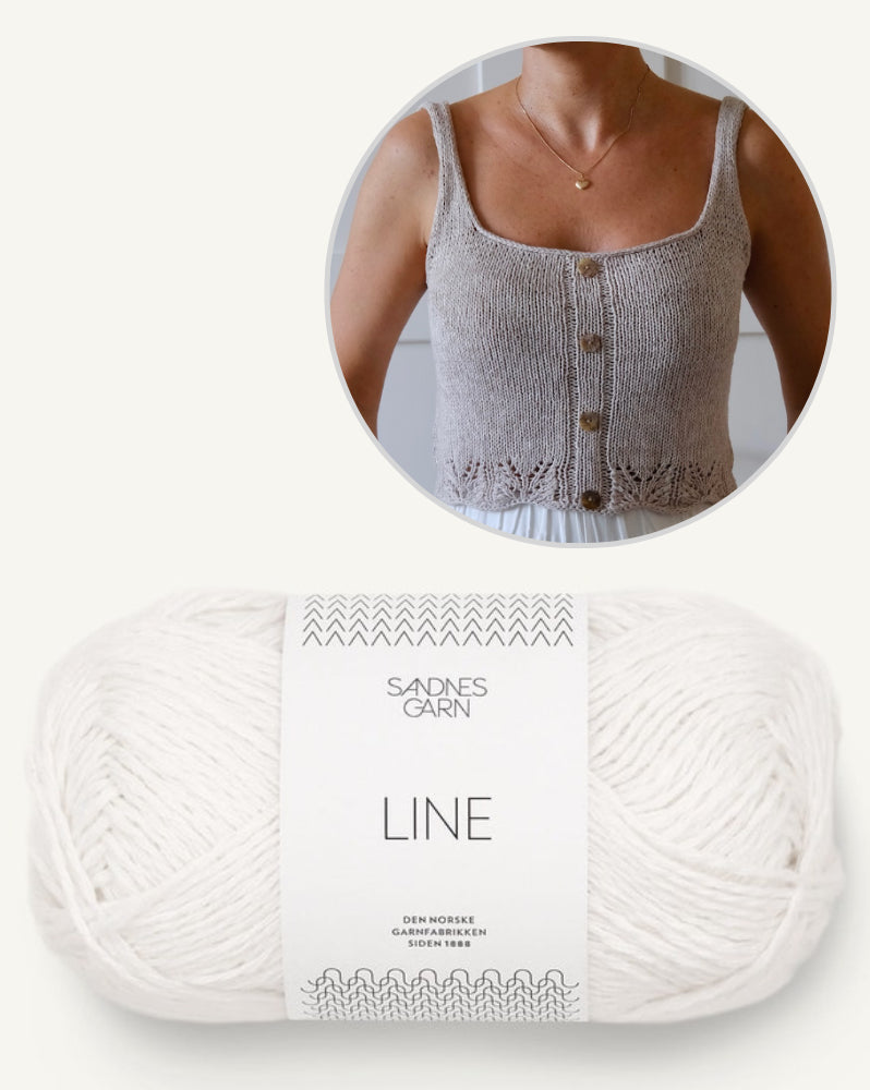 Nostalgia Top von Auguste Knit mit Gratisanleitung aus Line von Sandnes Garn 8