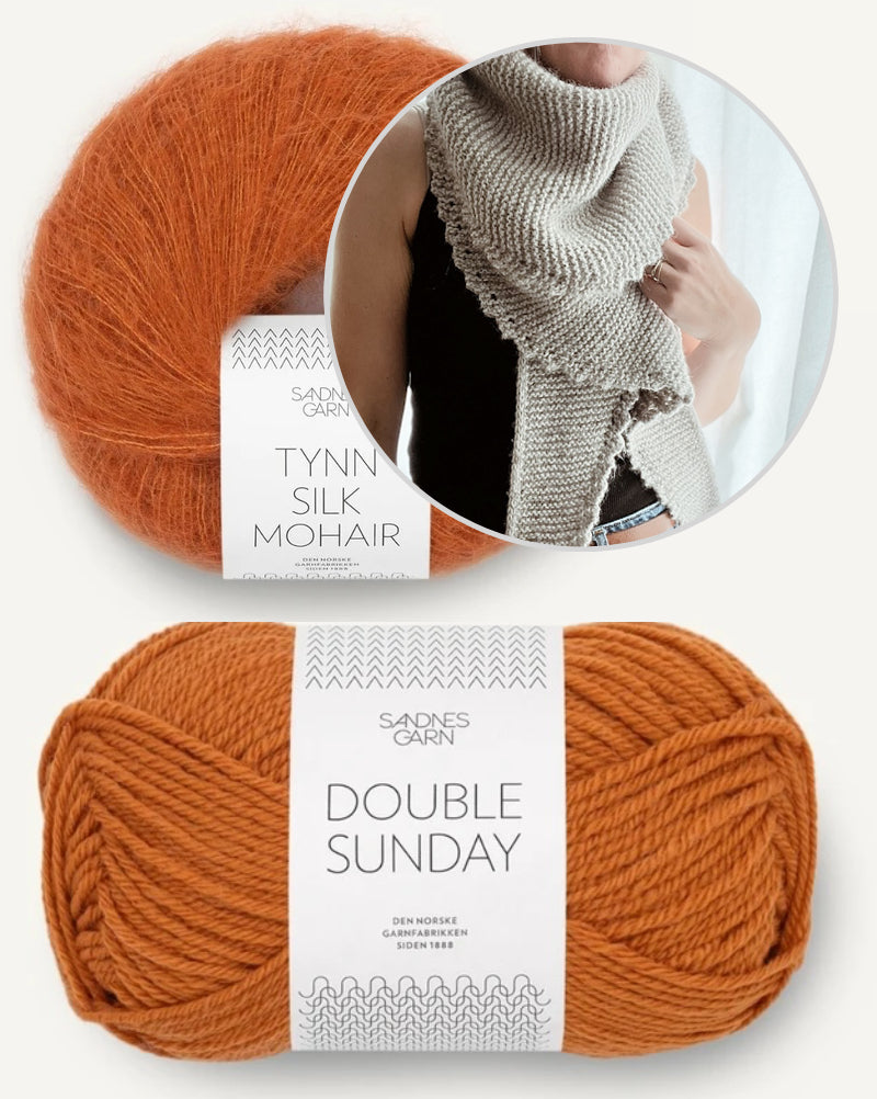 Nova Shawl mit Double Sunday und Tynn Silk Mohair von Sandnes Garn 14