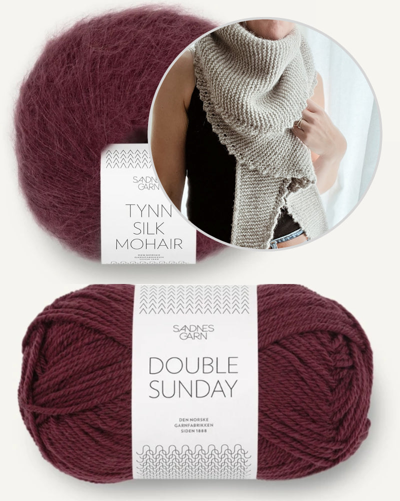 Nova Shawl mit Double Sunday und Tynn Silk Mohair von Sandnes Garn 11