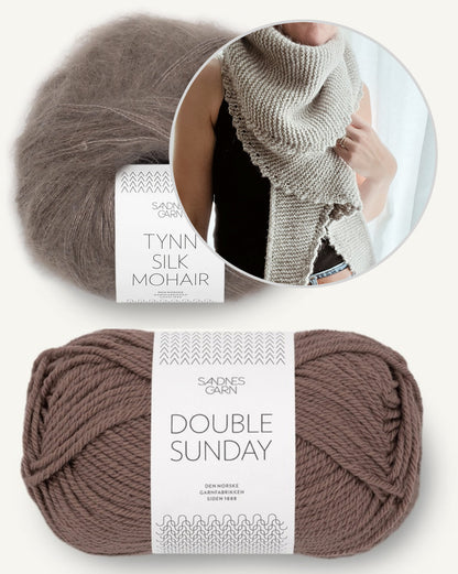 Nova Shawl mit Double Sunday und Tynn Silk Mohair von Sandnes Garn 13