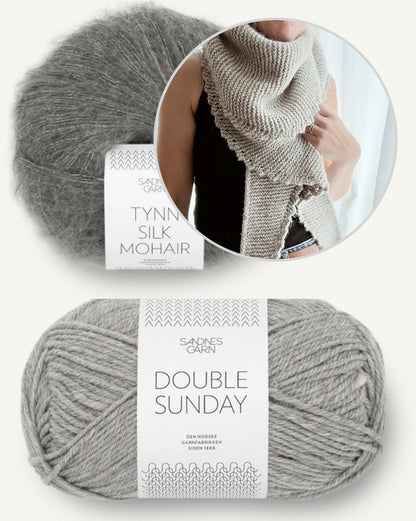 Nova Shawl mit Double Sunday und Tynn Silk Mohair von Sandnes Garn 9