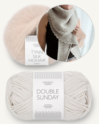 Nova Shawl mit Double Sunday und Tynn Silk Mohair von Sandnes Garn 8