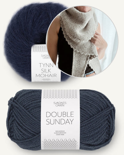 Nova Shawl mit Double Sunday und Tynn Silk Mohair von Sandnes Garn 12