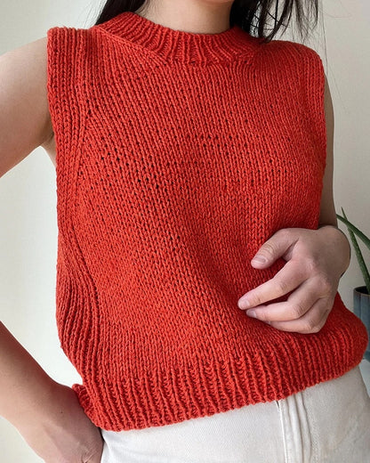 Novemberknits Montpellier Top mit Tykk Line von Sandnes Garn 3