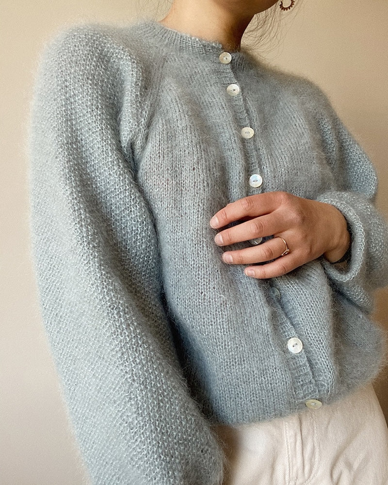 Novemberknits Shine Cardigan mit Tynn Silk Mohair von Sandnes Garn 3