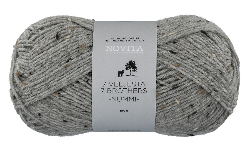 Novita 7 Brothers Nummi Tweedgarn für dicke Socken, Farbe 946