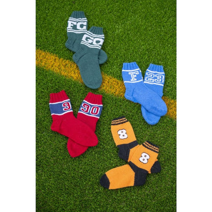 Bookazine Chaussettes en laine | 9 merveilleuses instructions avec des motifs sportifs 