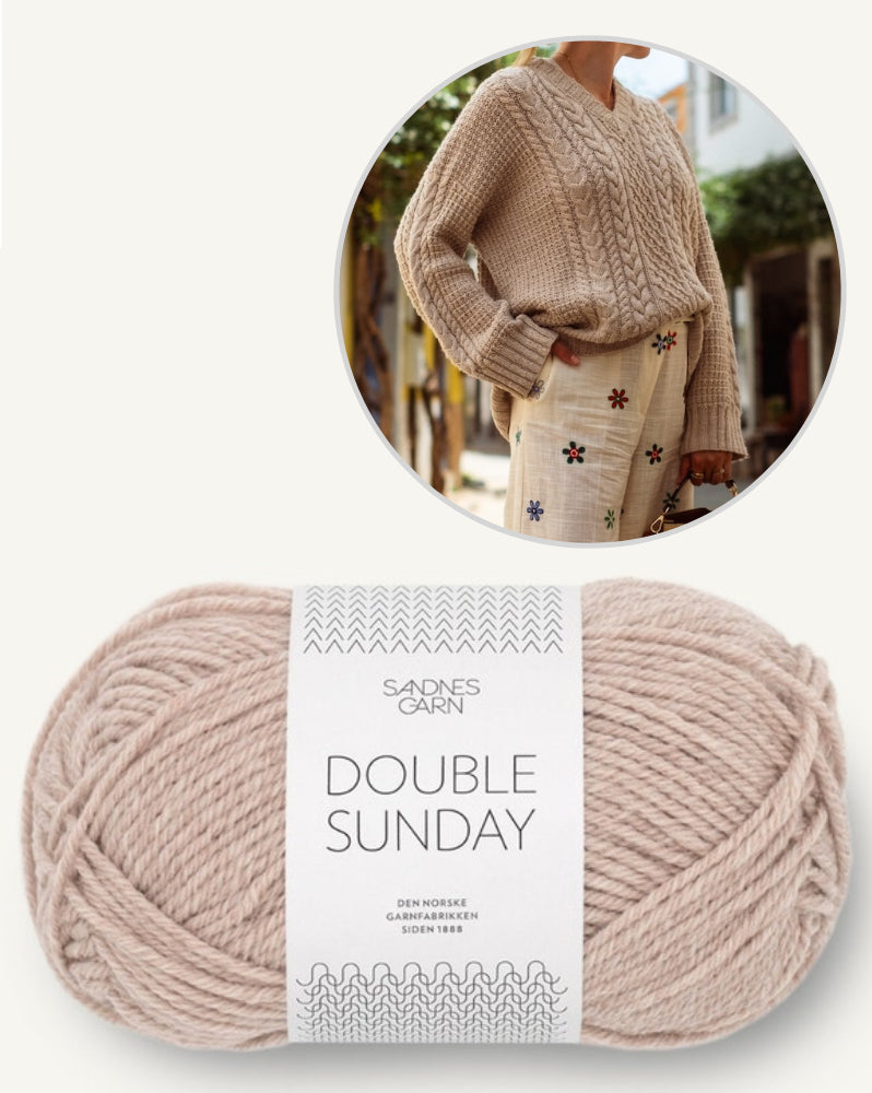 Kutovakika Oatmeal Sweater mit Double Sunday von Sandnes Garn 8