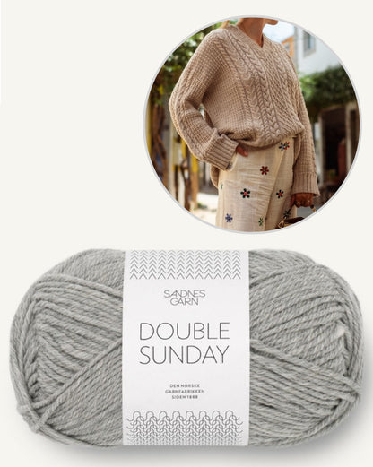 Kutovakika Oatmeal Sweater mit Double Sunday von Sandnes Garn 9