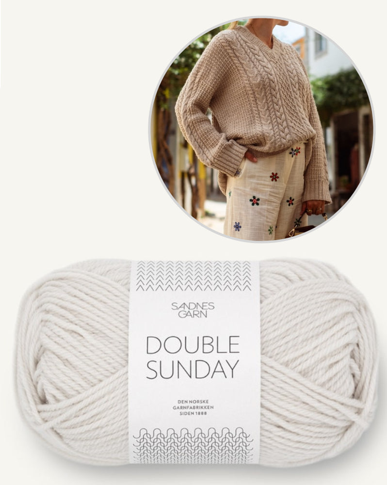 Kutovakika Oatmeal Sweater mit Double Sunday von Sandnes Garn 10