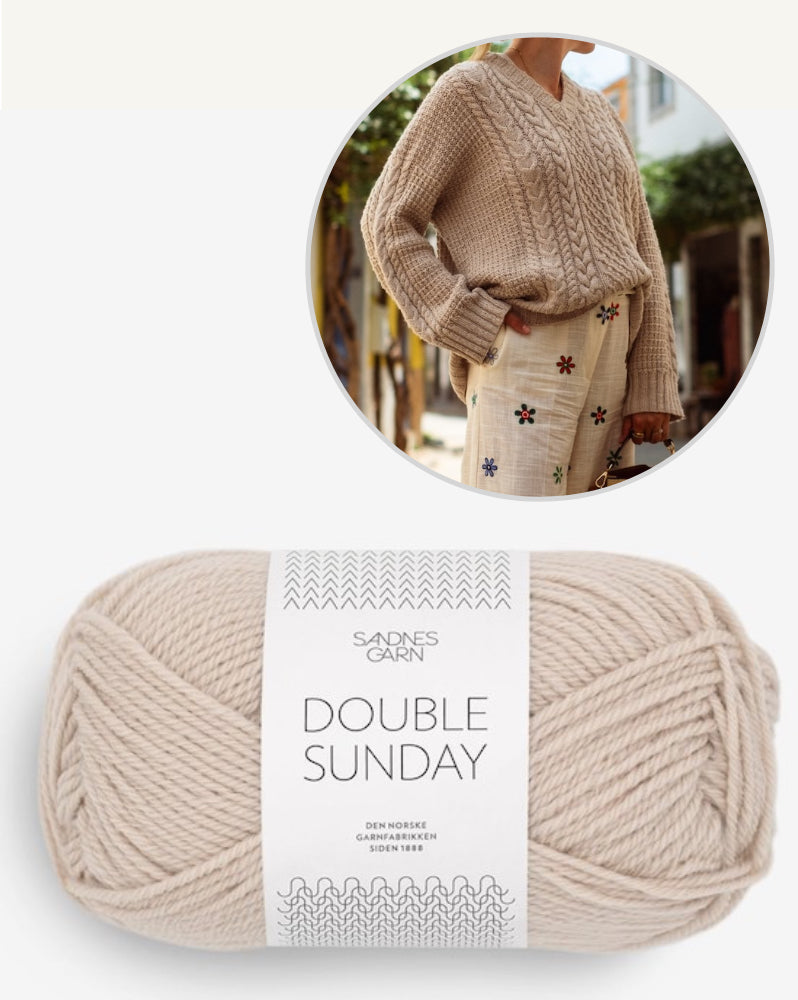 Kutovakika Oatmeal Sweater mit Double Sunday von Sandnes Garn 11