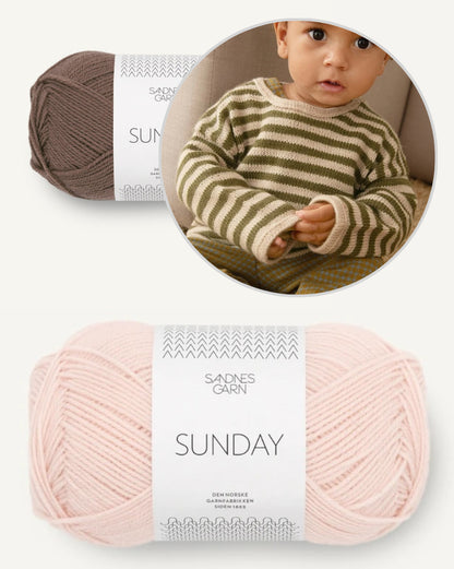 Pascal Sweater Baby | Strickset mit gedruckter Anleitung 2413 Mykt Start Baby